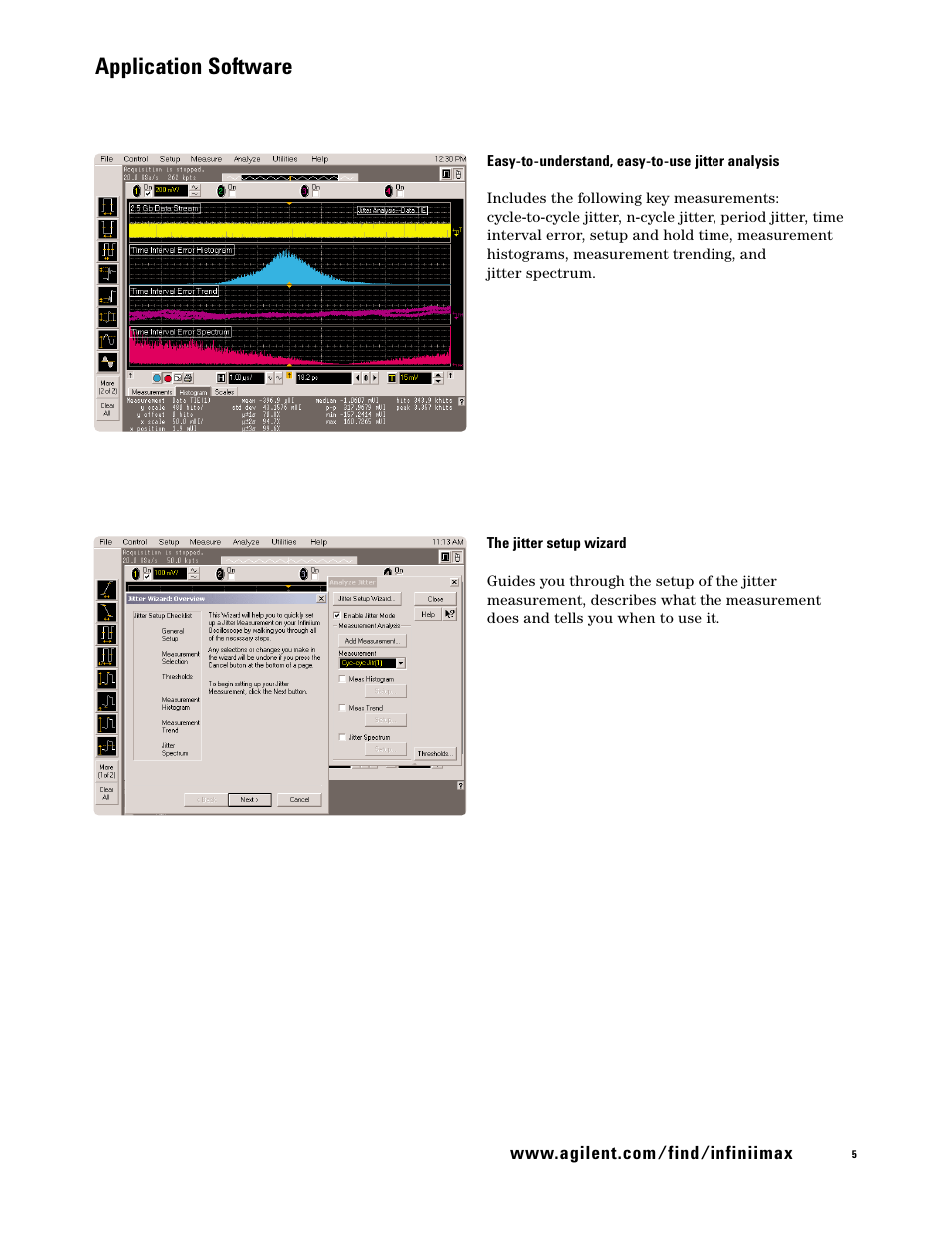 Application software | Atec Agilent-54855A User Manual | Page 5 / 20