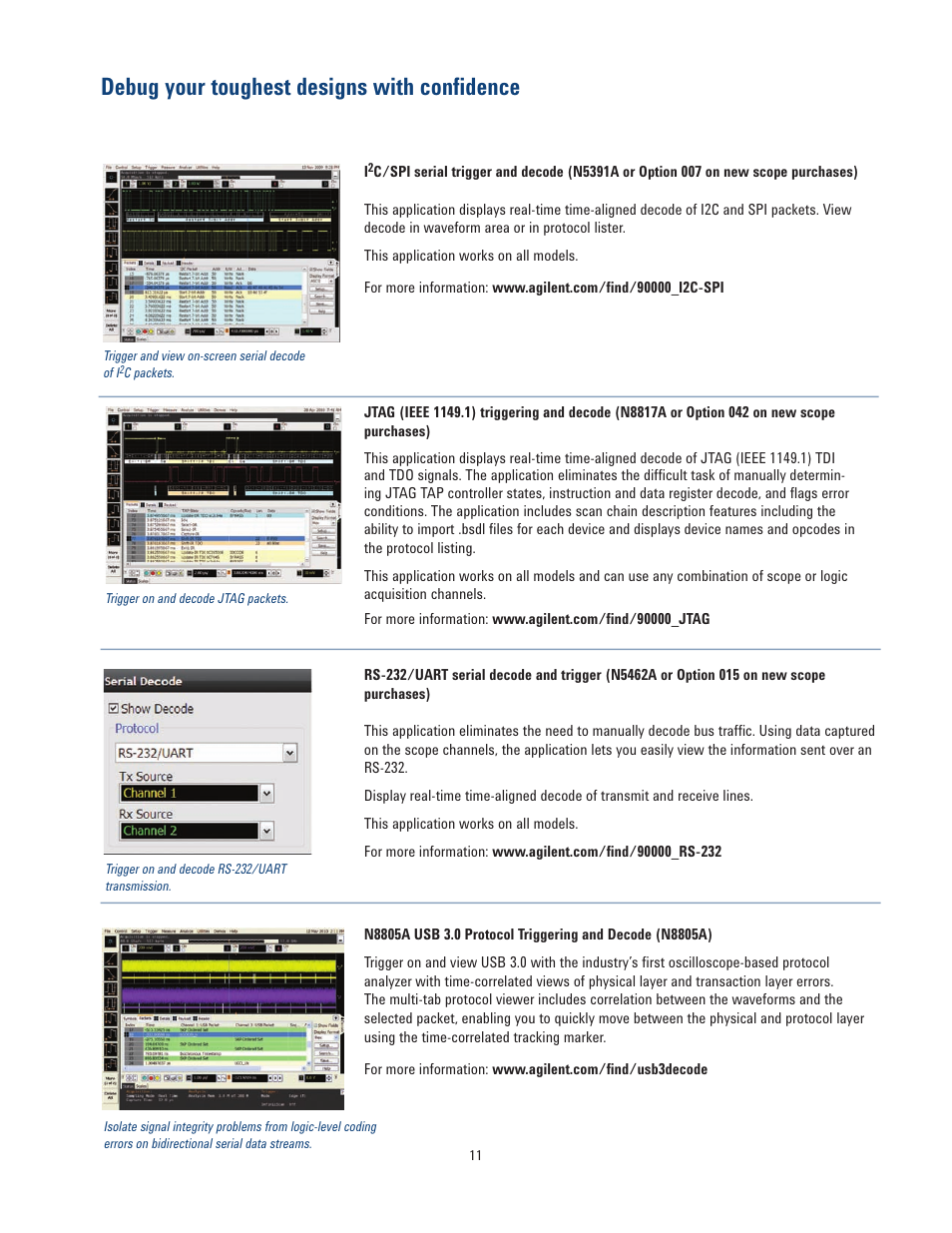 Debug your toughest designs with confidence | Atec Agilent-DSA90404A User Manual | Page 11 / 36