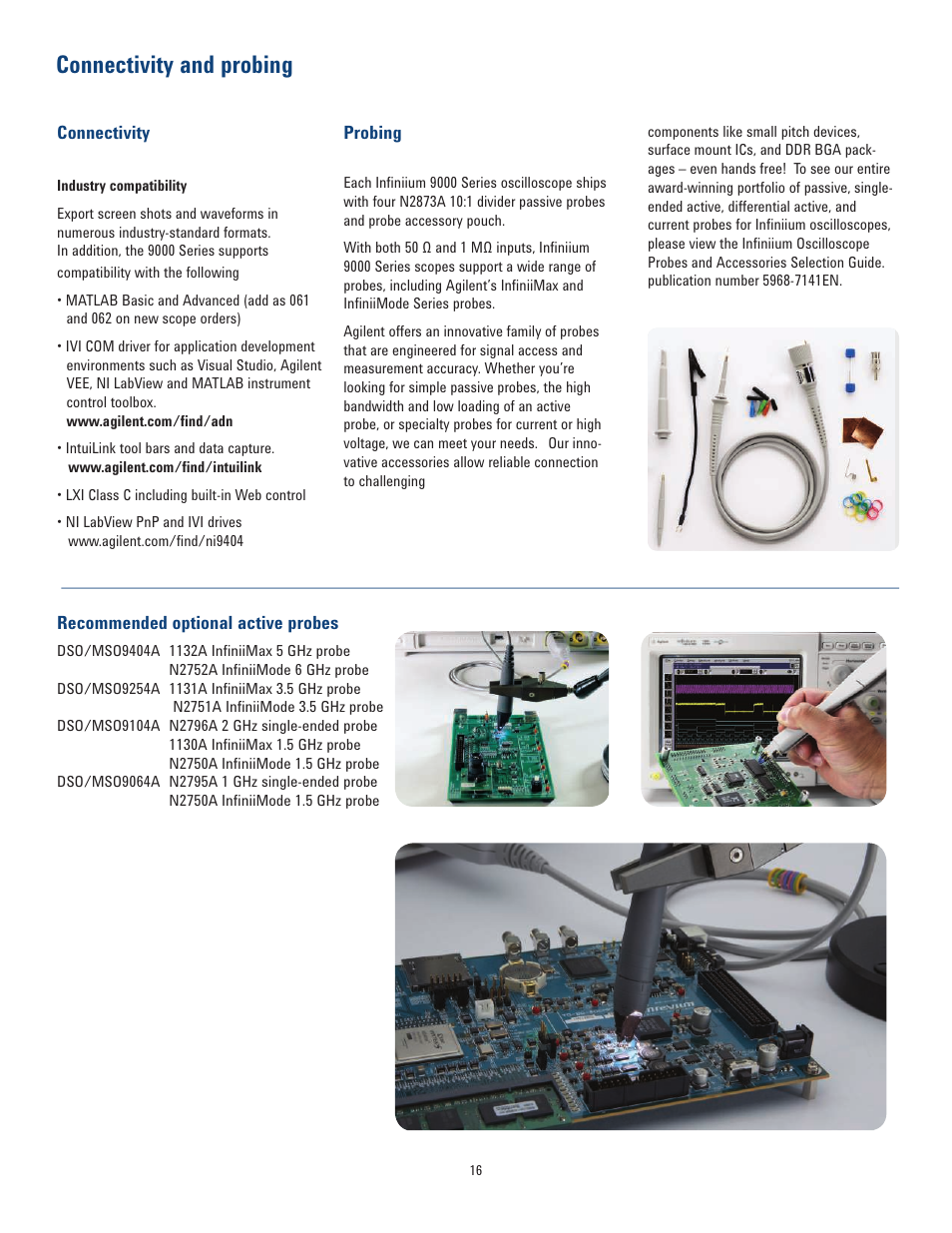 Connectivity and probing | Atec Agilent-Infiniium-9000 Series User Manual | Page 16 / 28