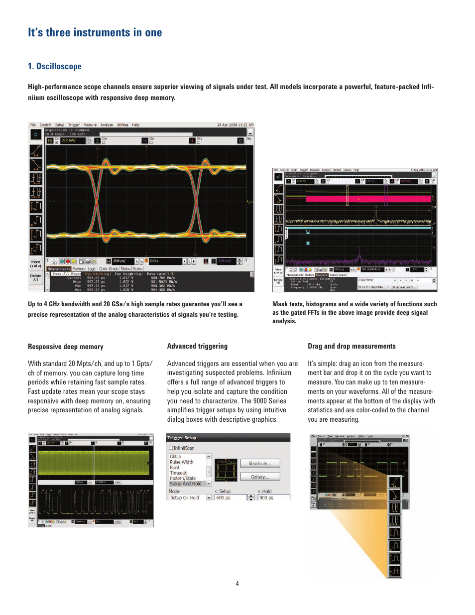 It’s three instruments in one | Atec Agilent-Infiniium-9000 Series User Manual | Page 4 / 28