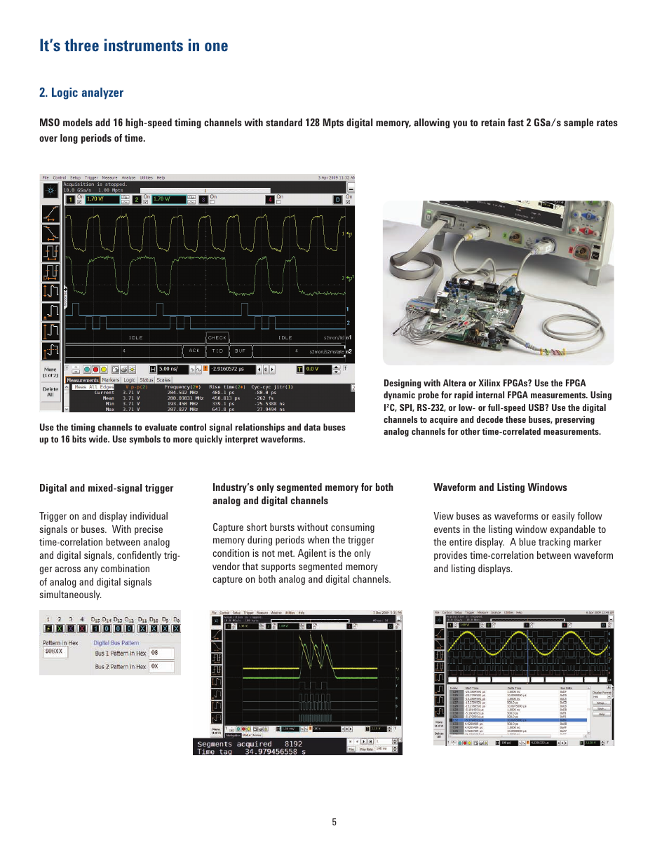 It’s three instruments in one | Atec Agilent-Infiniium-9000 Series User Manual | Page 5 / 28