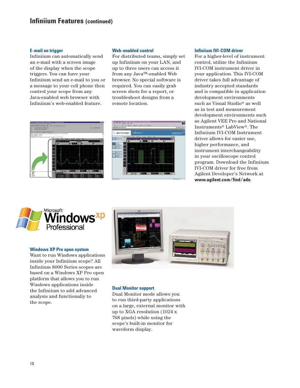 Infiniium features | Atec Agilent-DSO8104A User Manual | Page 10 / 29