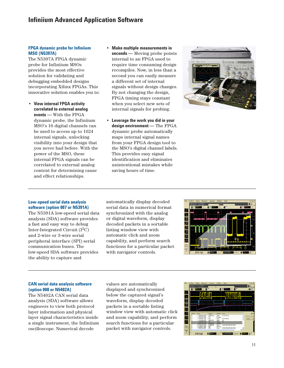 Infiniium advanced application software | Atec Agilent-DSO8104A User Manual | Page 11 / 29