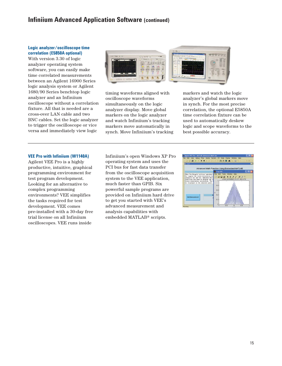Infiniium advanced application software | Atec Agilent-DSO8104A User Manual | Page 15 / 29