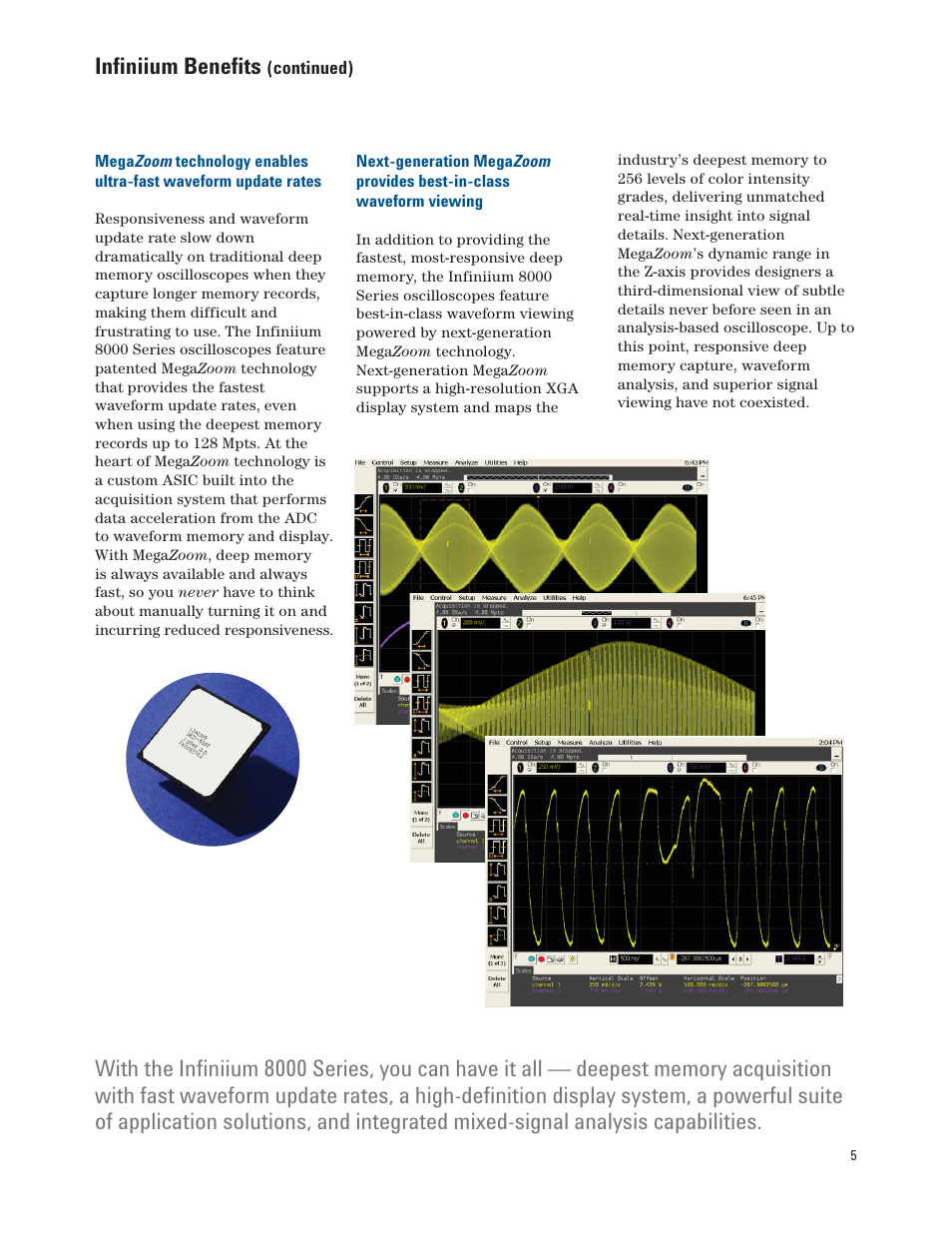 Infiniium benefits | Atec Agilent-DSO8104A User Manual | Page 5 / 29