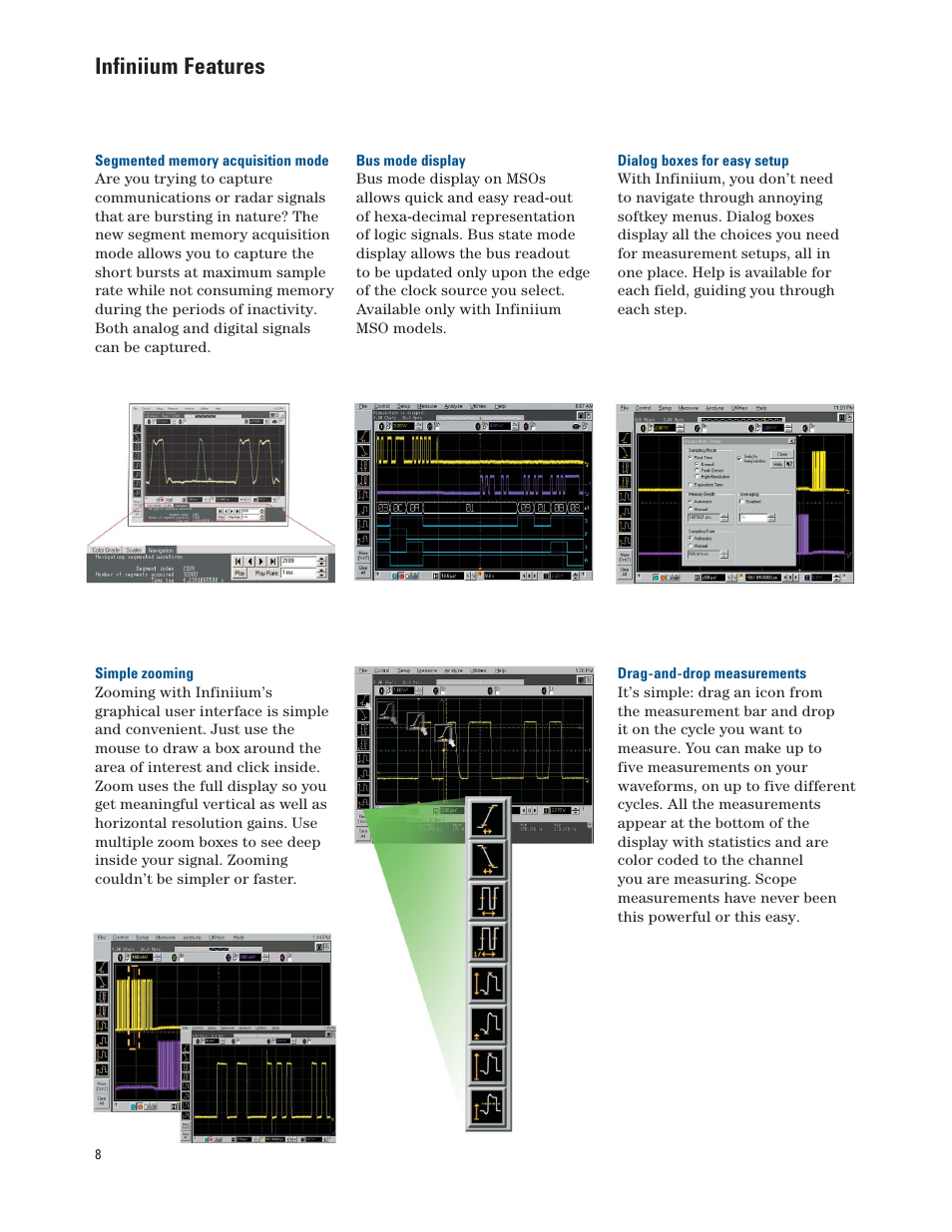 Infiniium features | Atec Agilent-DSO8104A User Manual | Page 8 / 29