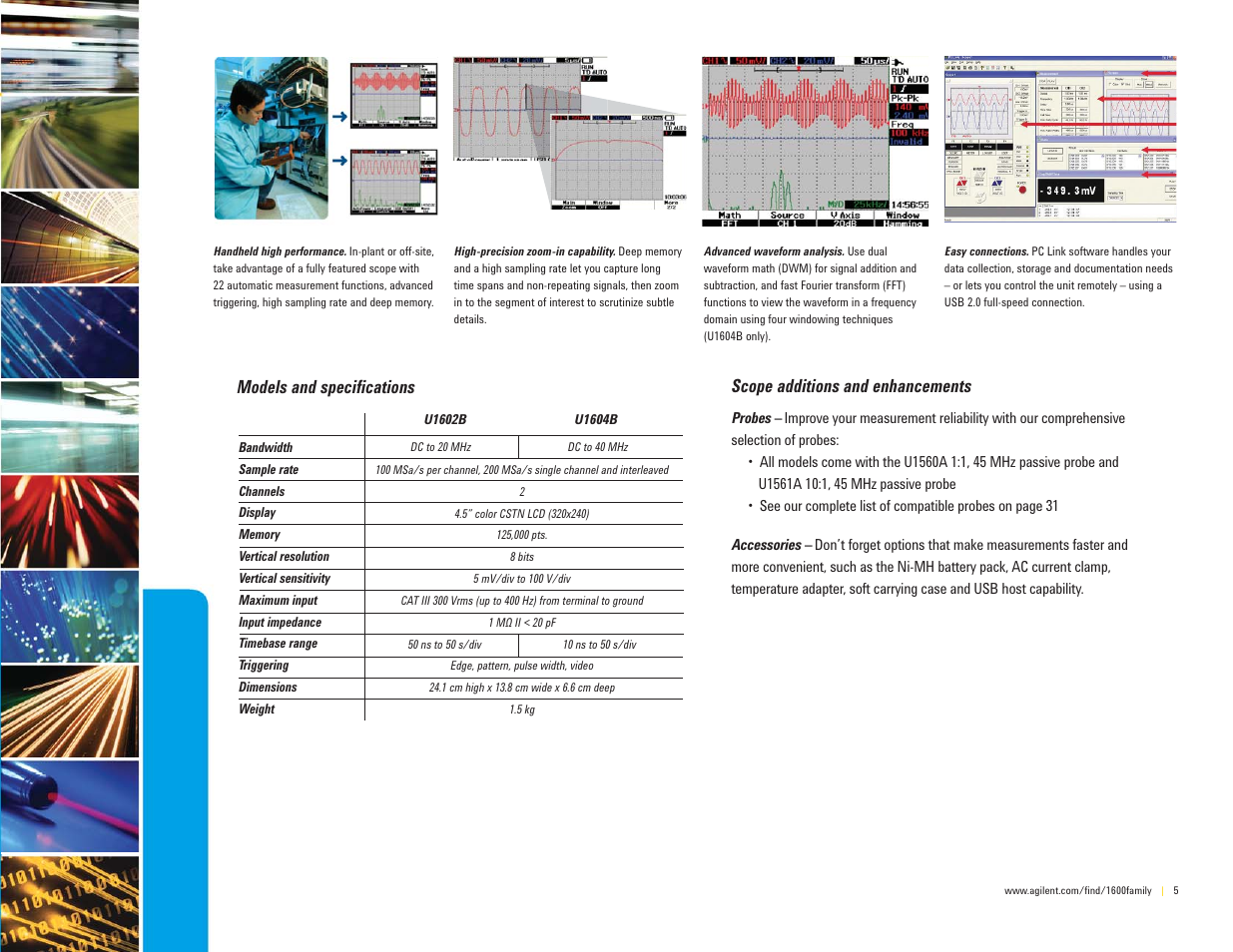 Models and specifi cations, Scope additions and enhancements | Atec Agilent-mso7104a User Manual | Page 5 / 32