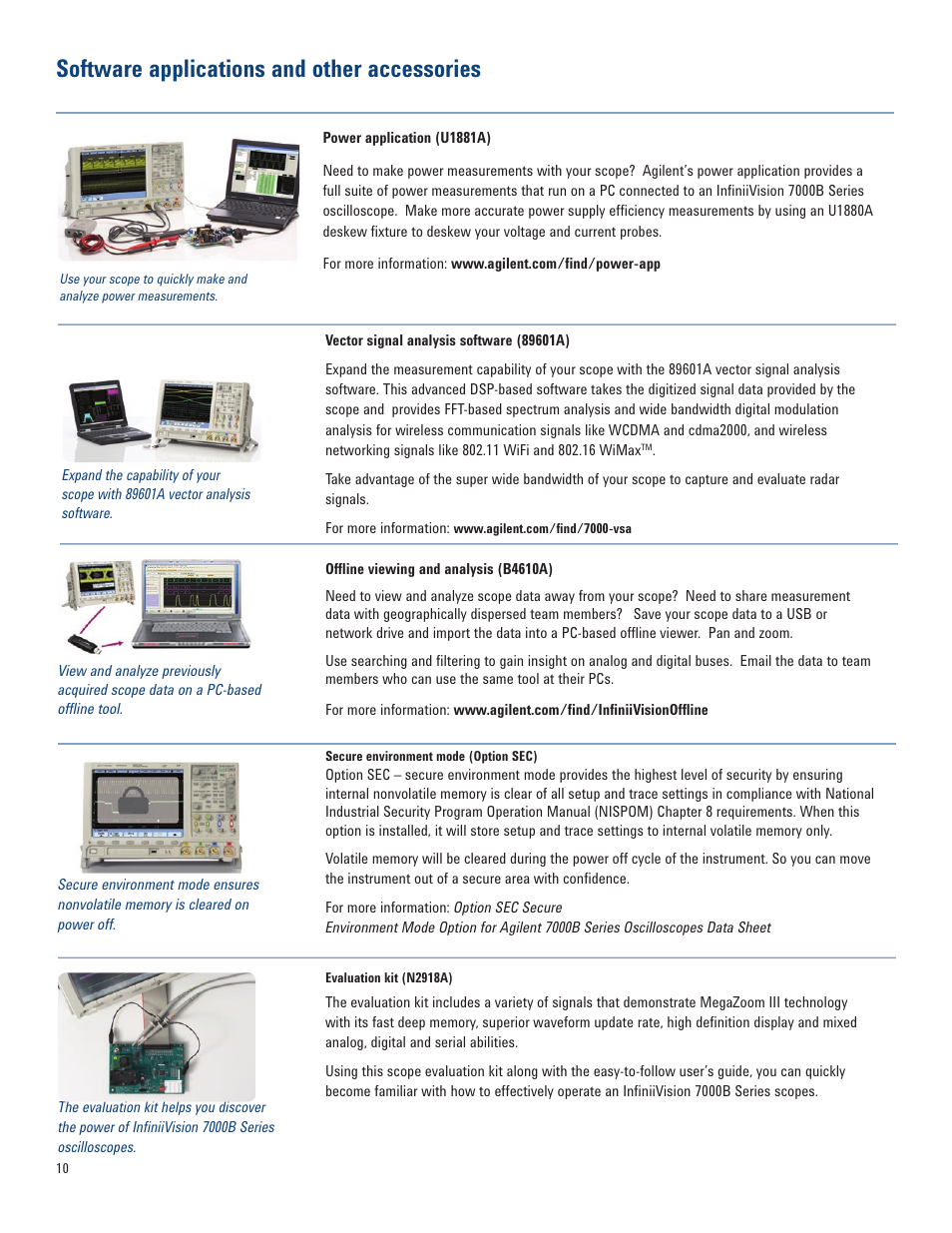 Software applications and other accessories | Atec Agilent-7000B Series User Manual | Page 10 / 28