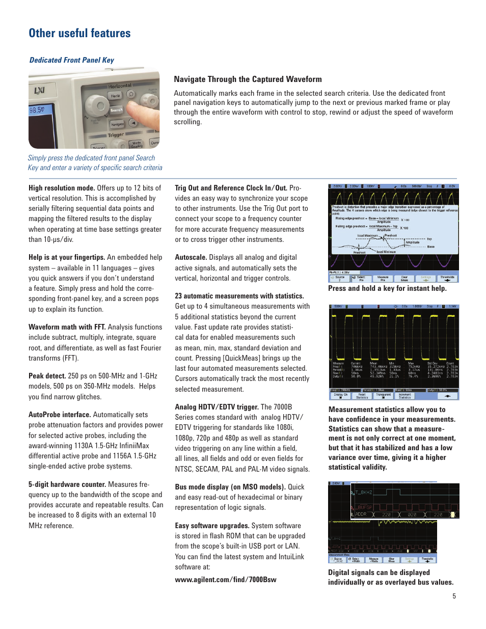 Other useful features | Atec Agilent-7000B Series User Manual | Page 5 / 28