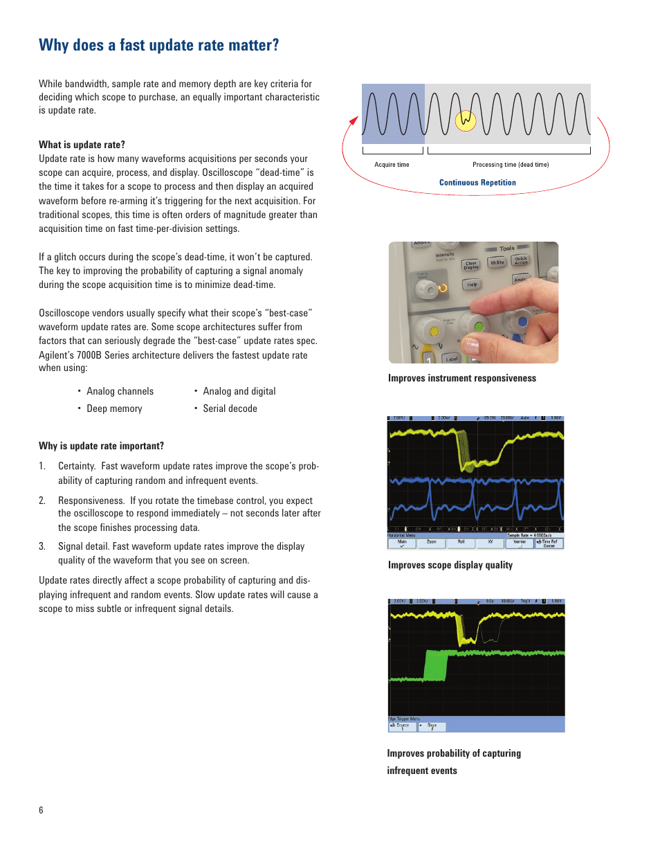 Why does a fast update rate matter | Atec Agilent-7000B Series User Manual | Page 6 / 28