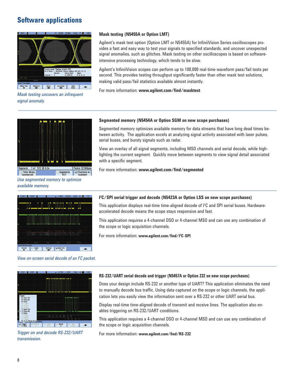 Software applications | Atec Agilent-7000B Series User Manual | Page 8 / 28