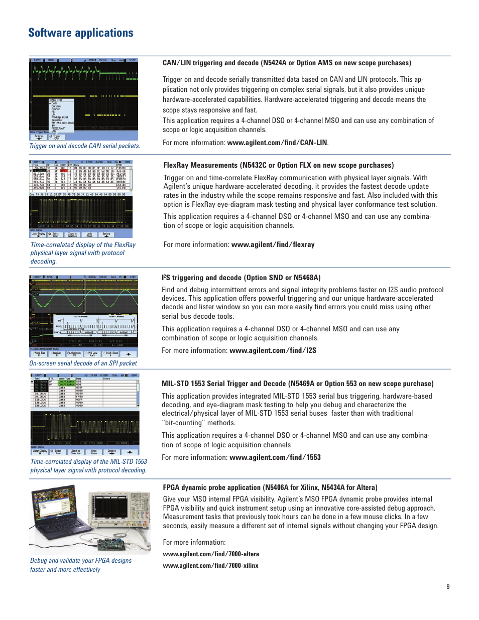 Software applications | Atec Agilent-7000B Series User Manual | Page 9 / 28