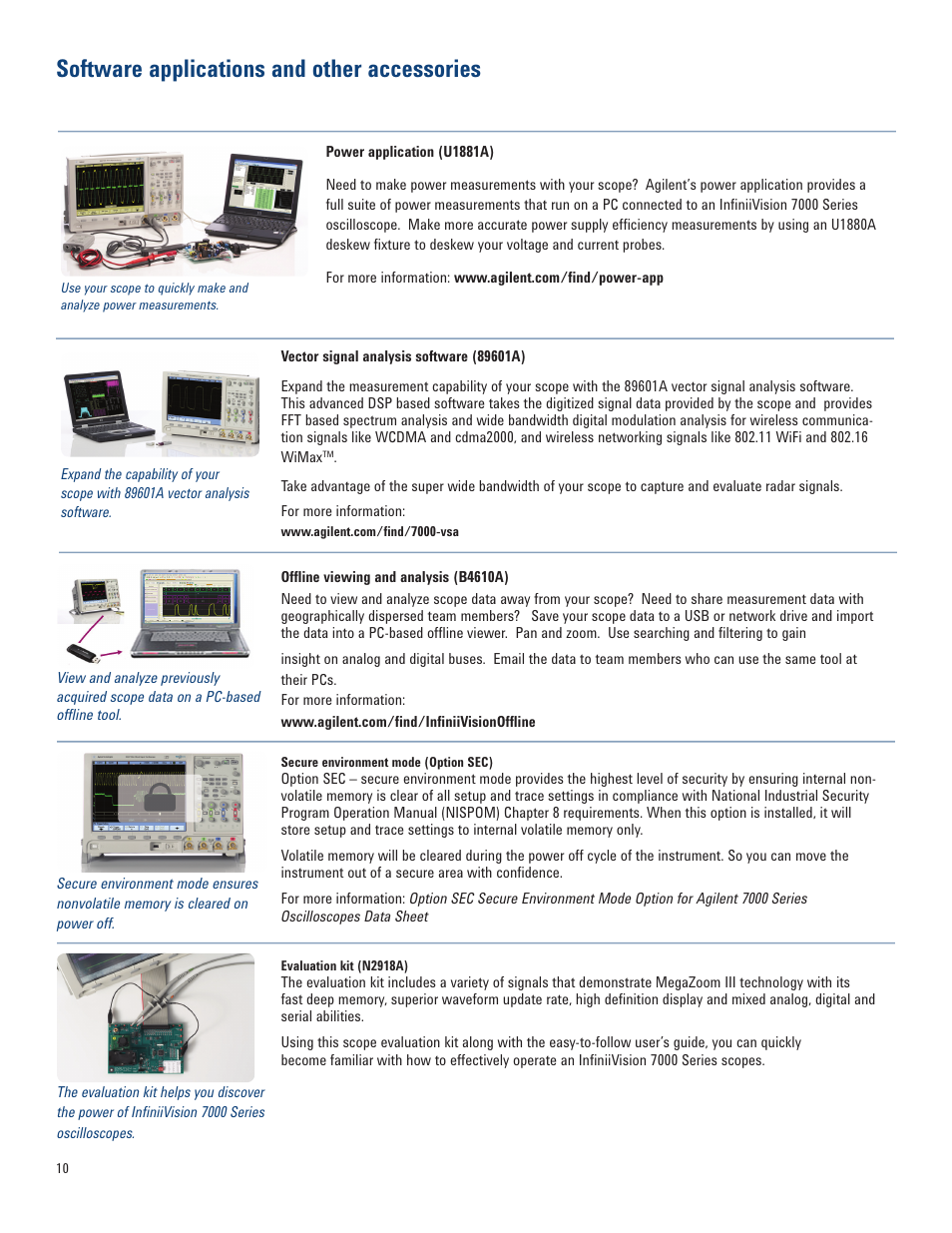 Software applications and other accessories | Atec Agilent-7000A Series User Manual | Page 10 / 28