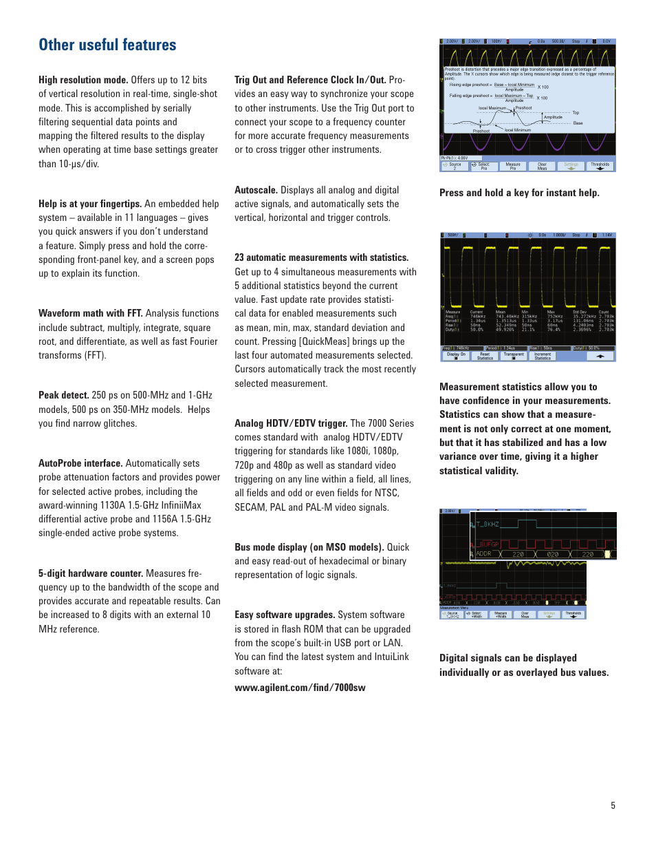 Other useful features | Atec Agilent-7000A Series User Manual | Page 5 / 28