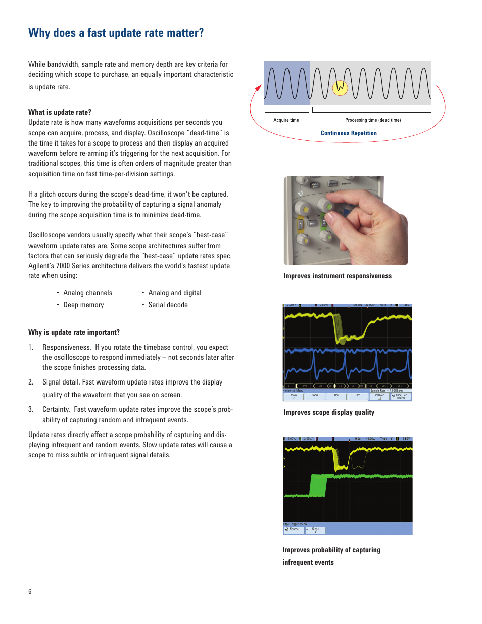 Why does a fast update rate matter | Atec Agilent-7000A Series User Manual | Page 6 / 28