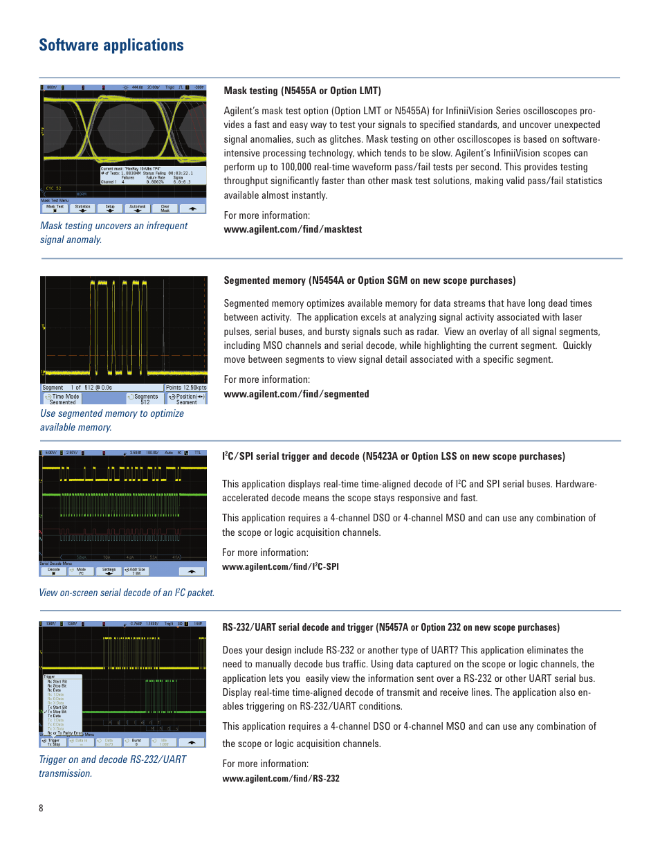 Software applications | Atec Agilent-7000A Series User Manual | Page 8 / 28