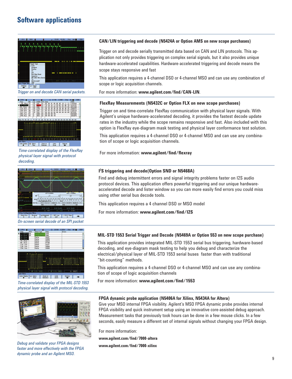 Software applications | Atec Agilent-7000A Series User Manual | Page 9 / 28