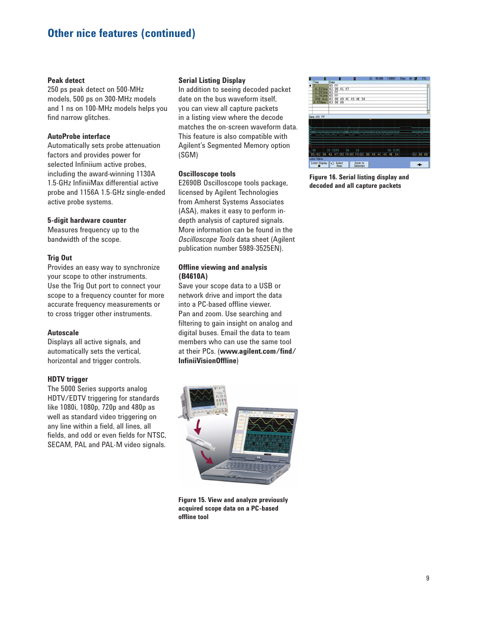 Other nice features (continued) | Atec Agilent-5000 Series User Manual | Page 9 / 23