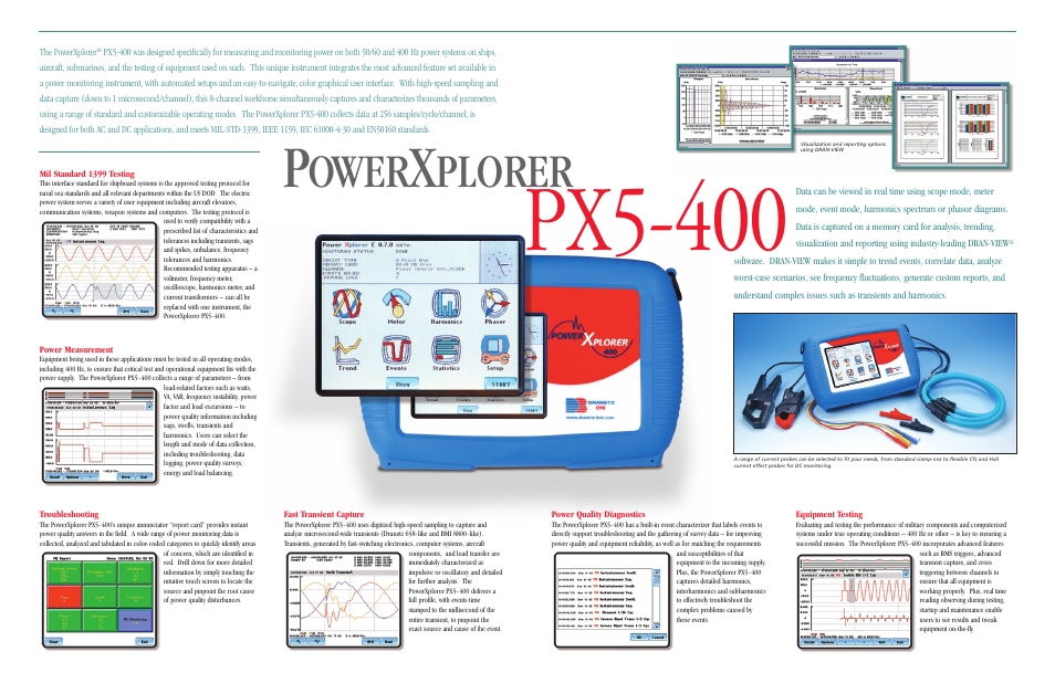 Px5-400, Ower, Plorer | Atec Dranetz-PX5-400 User Manual | Page 2 / 2