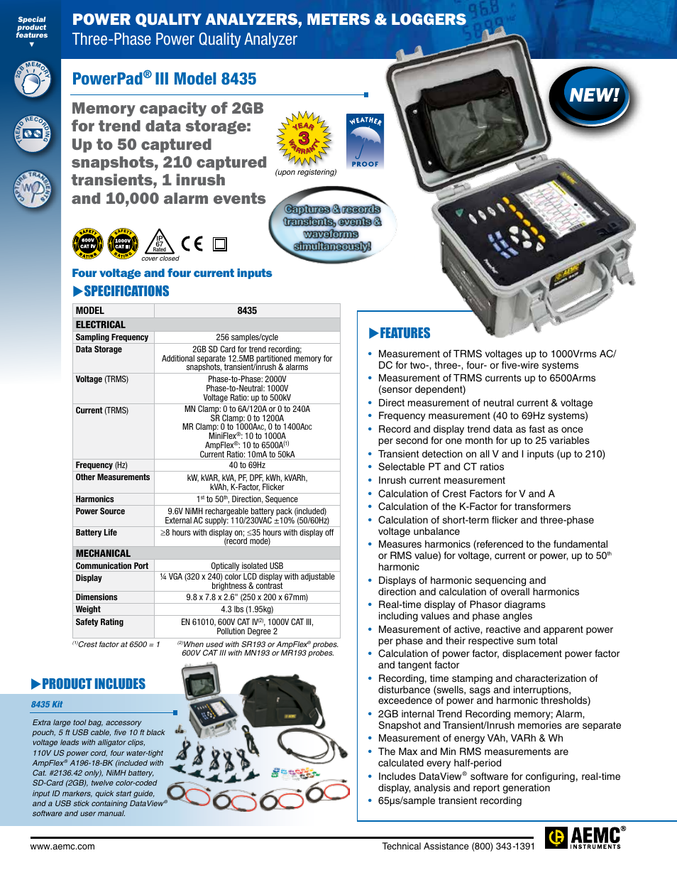 Atec AEMC-8435 User Manual | 2 pages