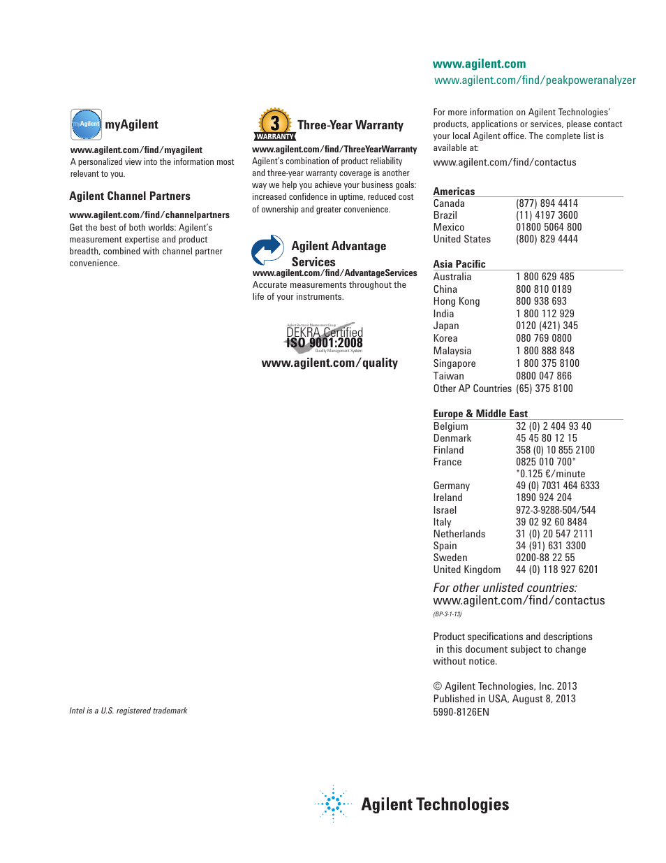 Dekra, Certified | Atec Agilent-8990B User Manual | Page 19 / 19