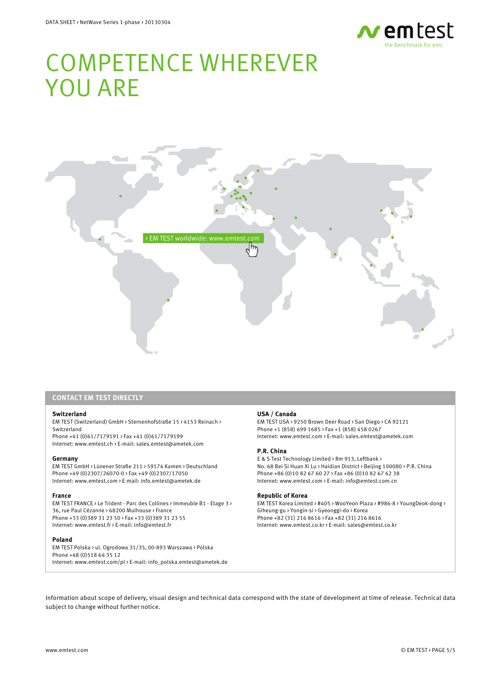 Competence wherever you are | Atec EM-Test-Netwave-1-Phase Series User Manual | Page 5 / 5