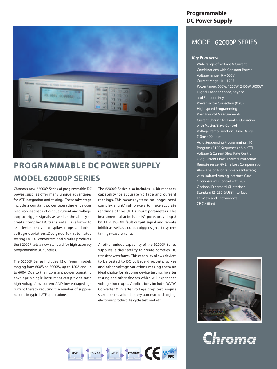 Atec Chroma-62000P Series User Manual | 6 pages