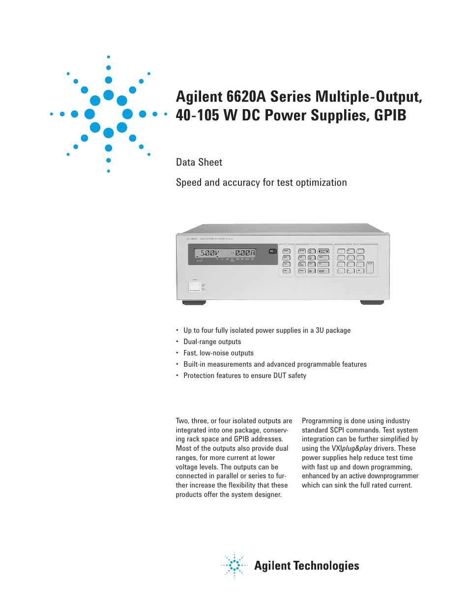Atec Agilent-6621A-6622A User Manual | 4 pages