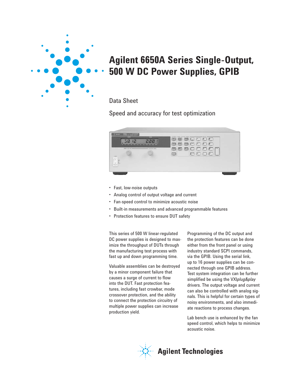 Atec Agilent-6652A User Manual | 6 pages