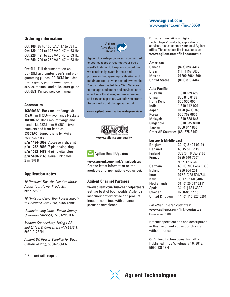 Dekra, Certiﬁed | Atec Agilent-6652A User Manual | Page 6 / 6