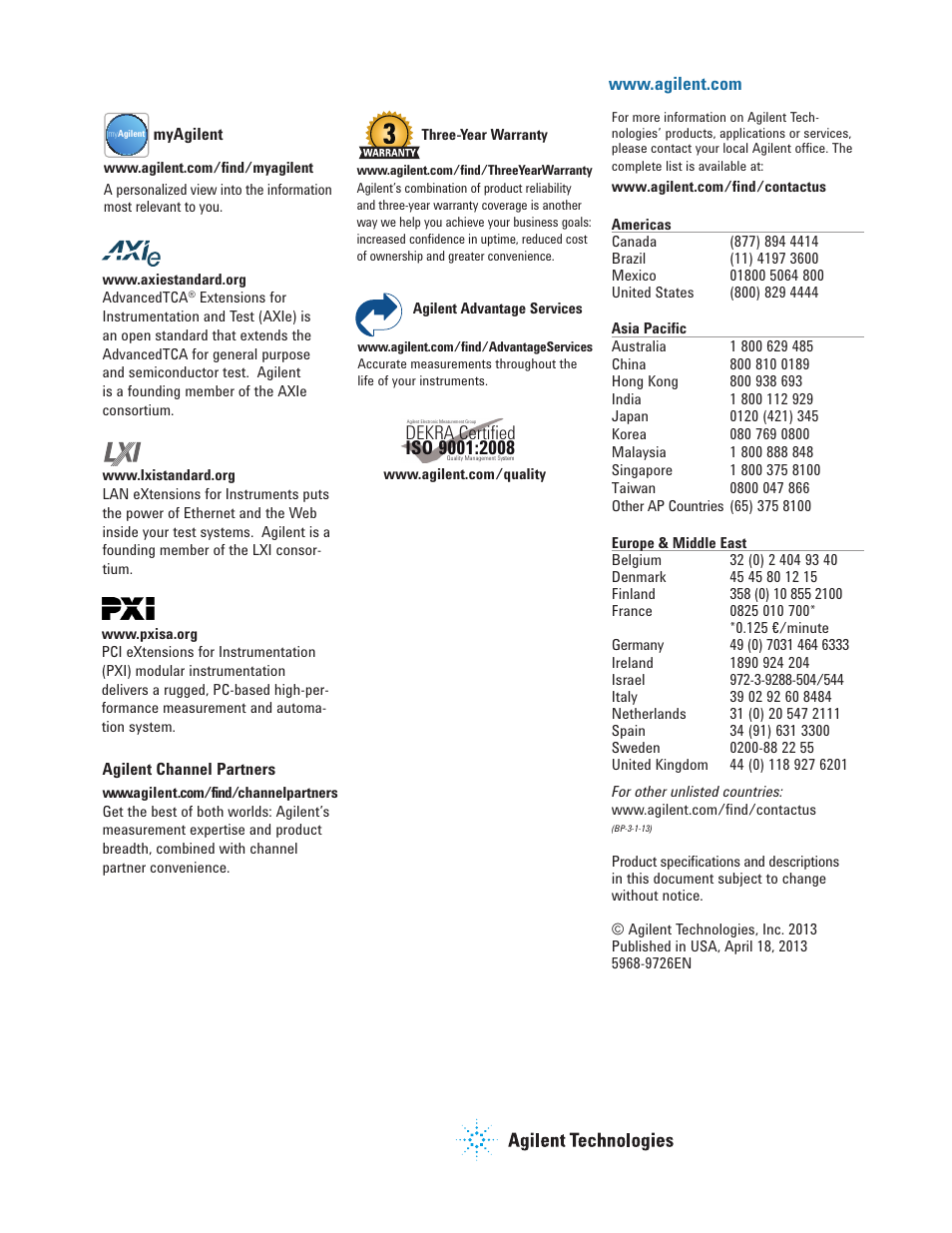 Dekra, Certified | Atec Agilent-E3630 Series User Manual | Page 5 / 5