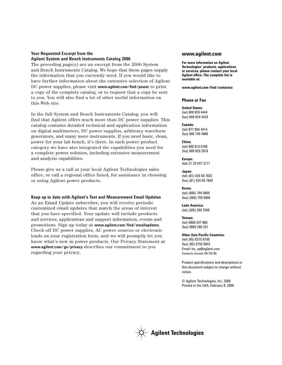 Agilent technologies | Atec Agilent-6680 Series User Manual | Page 3 / 3