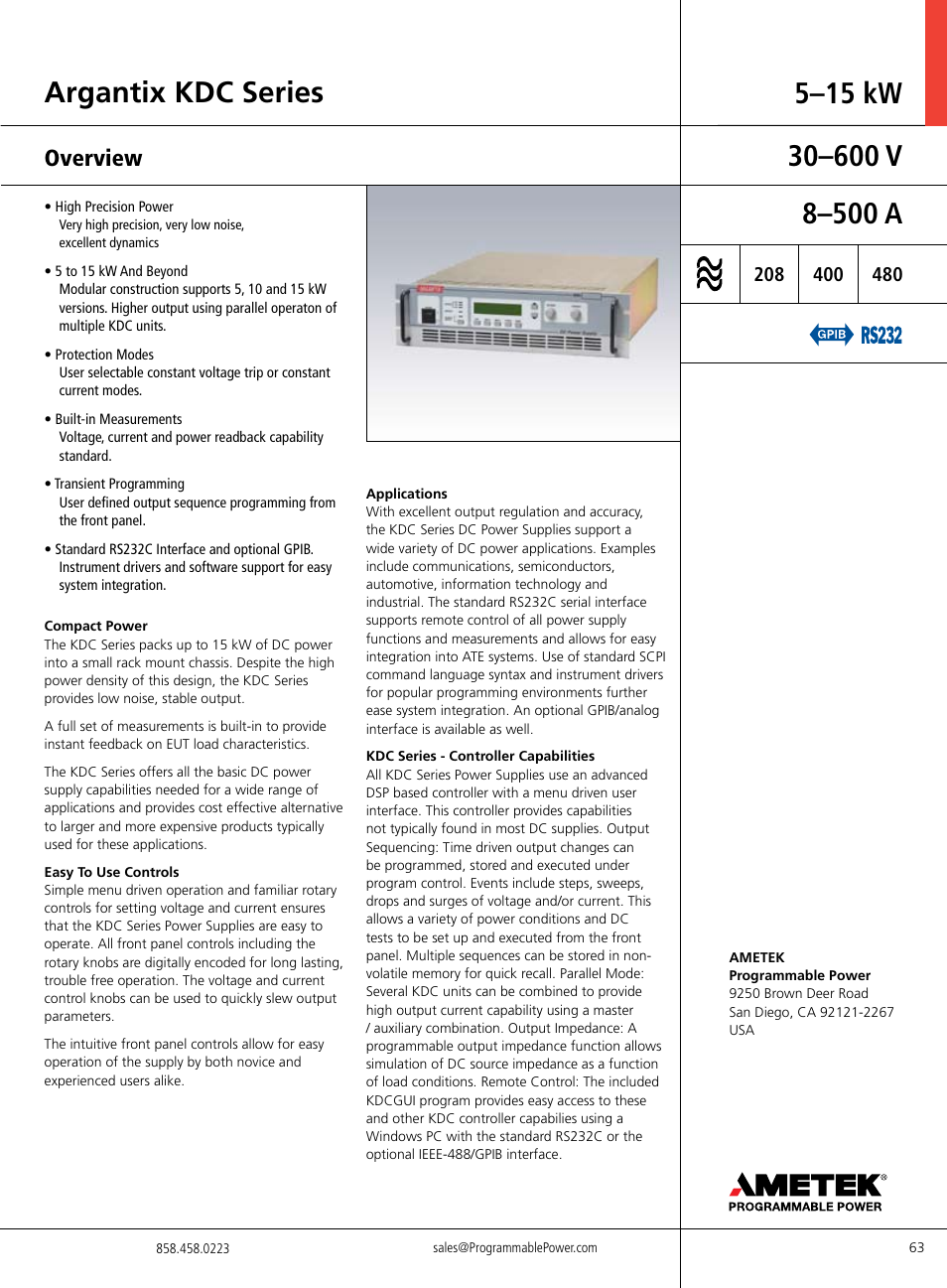 Atec Argantix-KDC Series User Manual | 4 pages