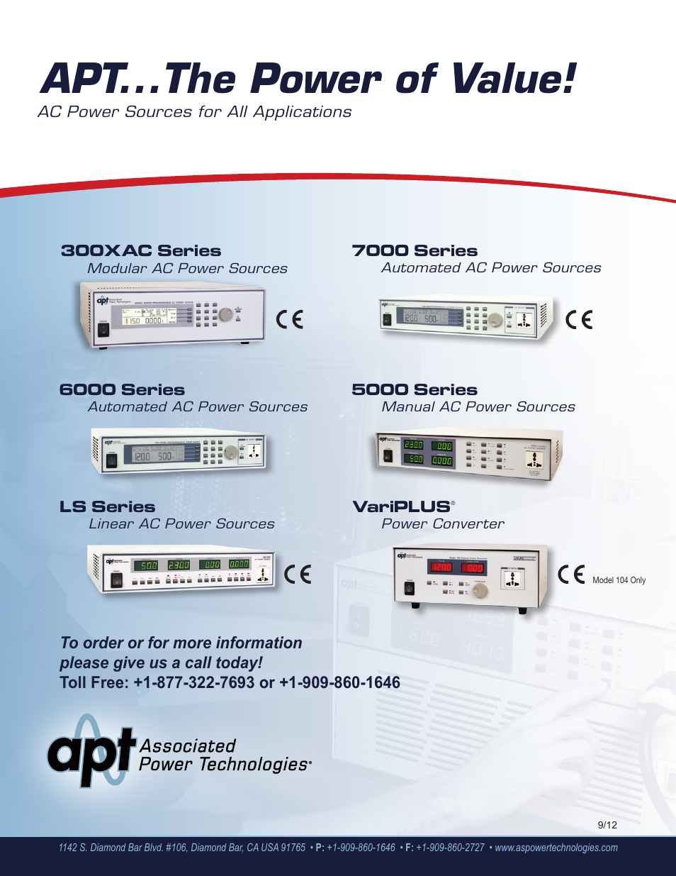 Apt...the power of value | Atec Associated-PowerTech-300XAC Series User Manual | Page 8 / 8