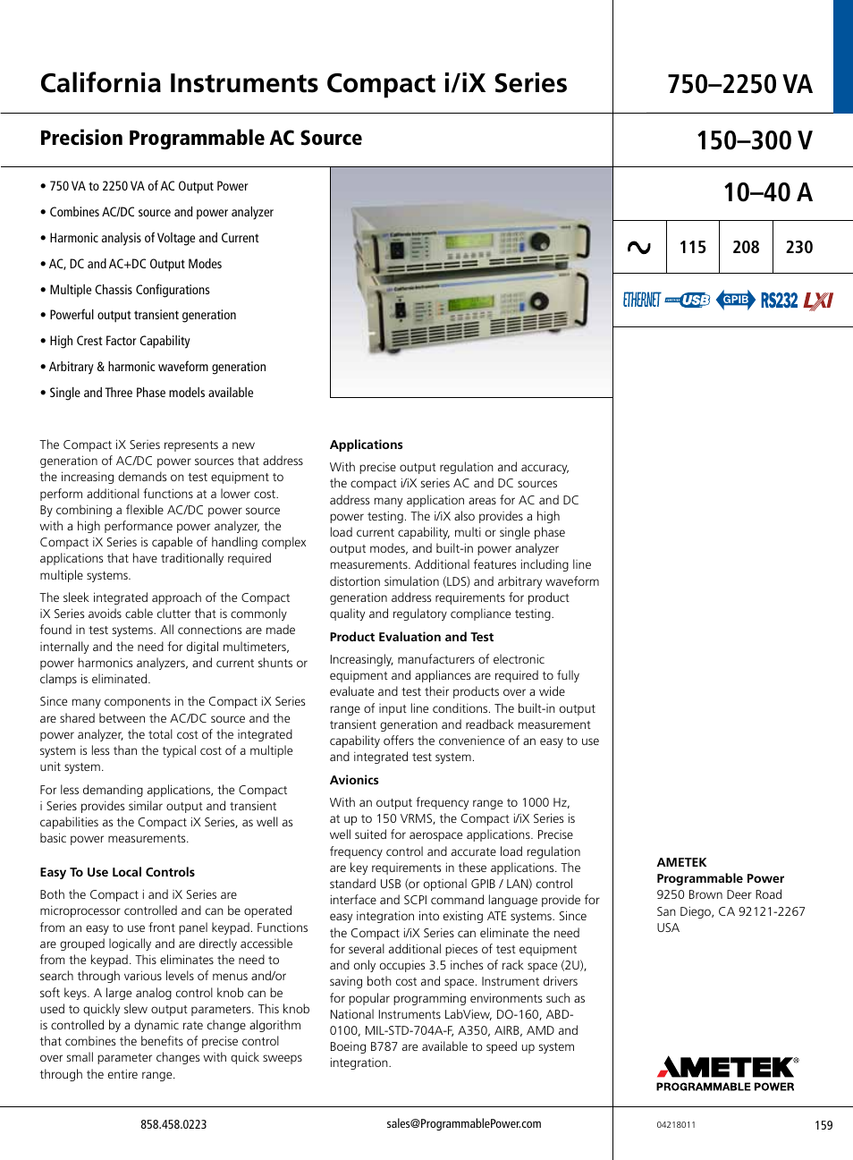 Atec California_Instruments_Compact_i-iX Series User Manual | 4 pages