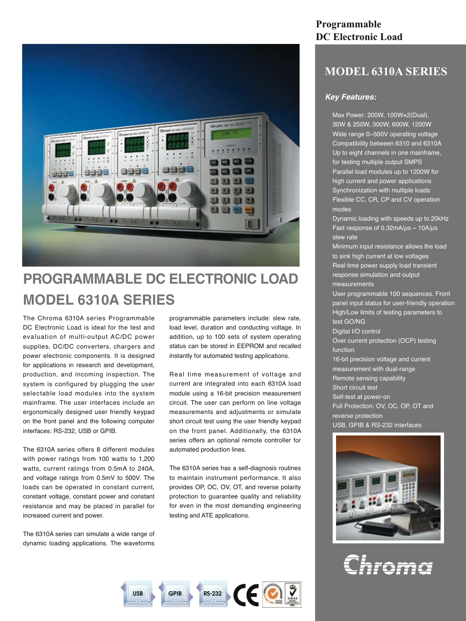 Atec Chroma-6310A Series User Manual | 8 pages