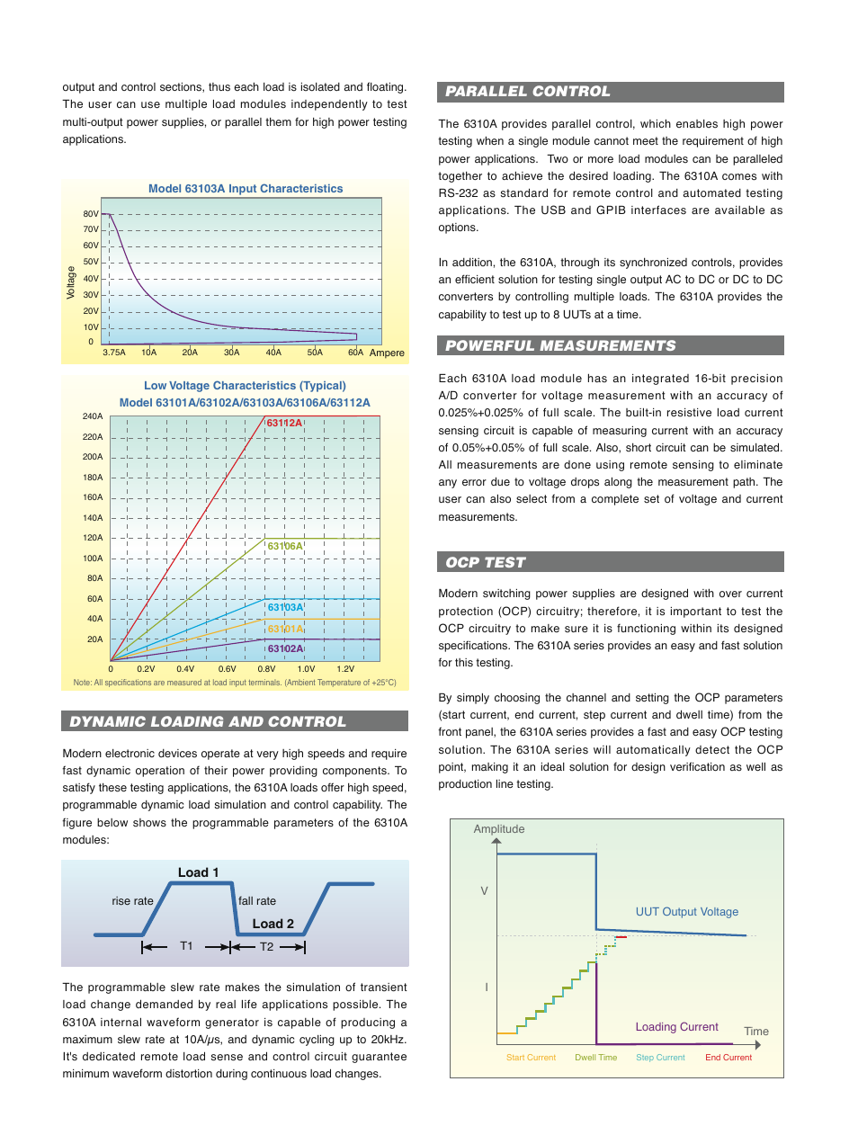 Parallel control, Powerful measurements, Ocp test | Dynamic loading and control | Atec Chroma-6310A Series User Manual | Page 3 / 8