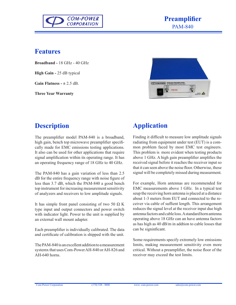 Atec Com-Power-pa-840 User Manual | 1 page