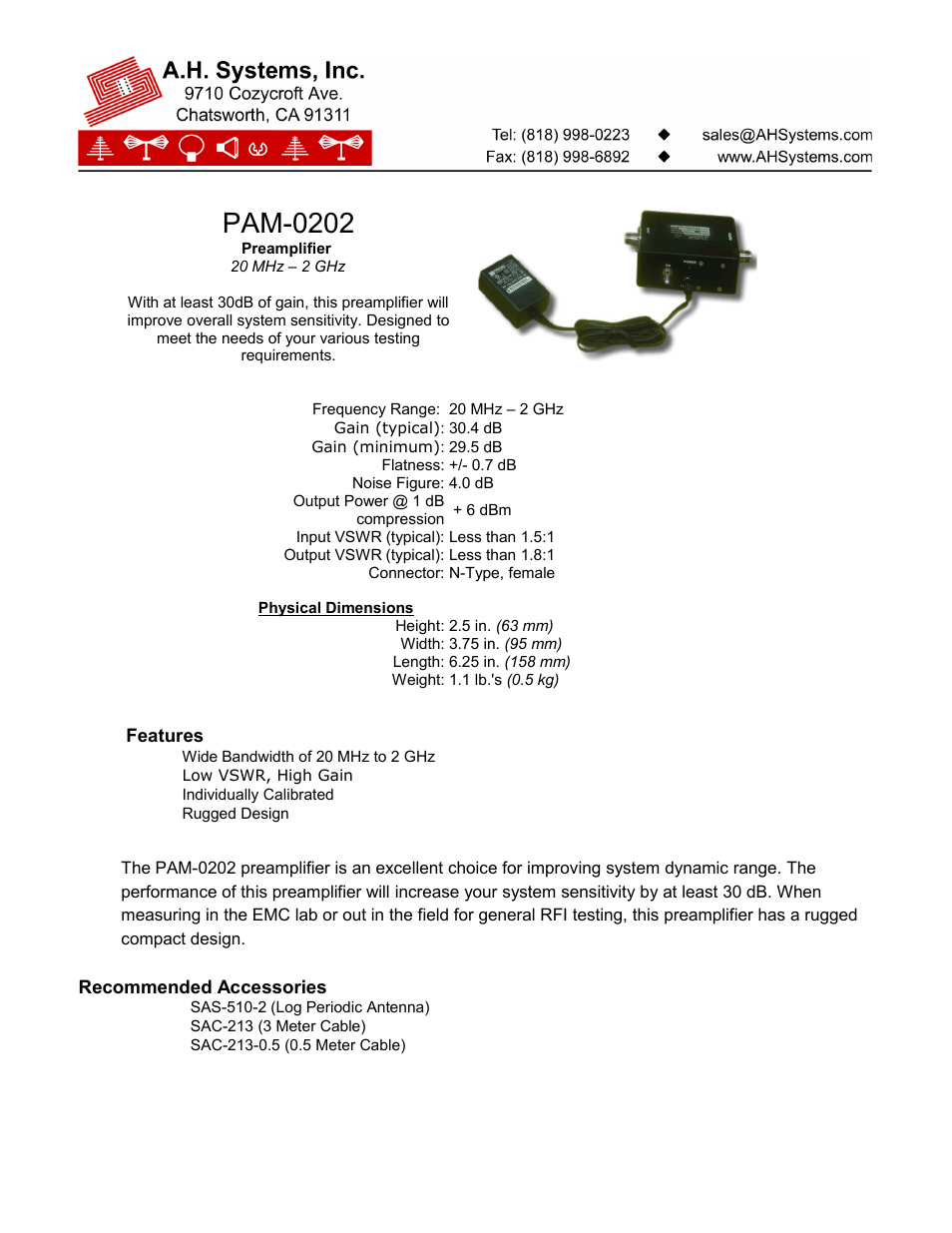 Atec AH-Systems_PAM-0202 User Manual | 2 pages