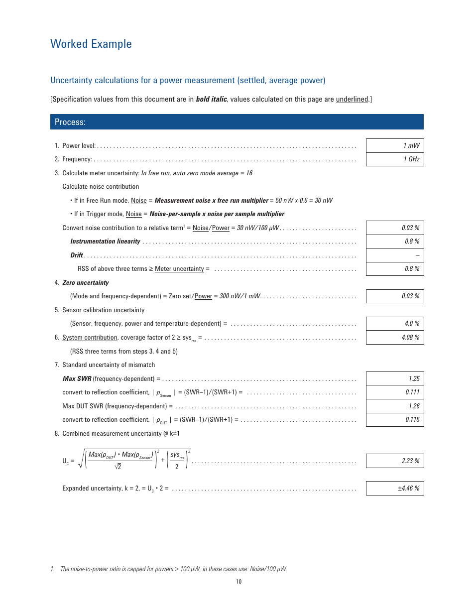 Worked example | Atec Agilent-N1921A User Manual | Page 10 / 13