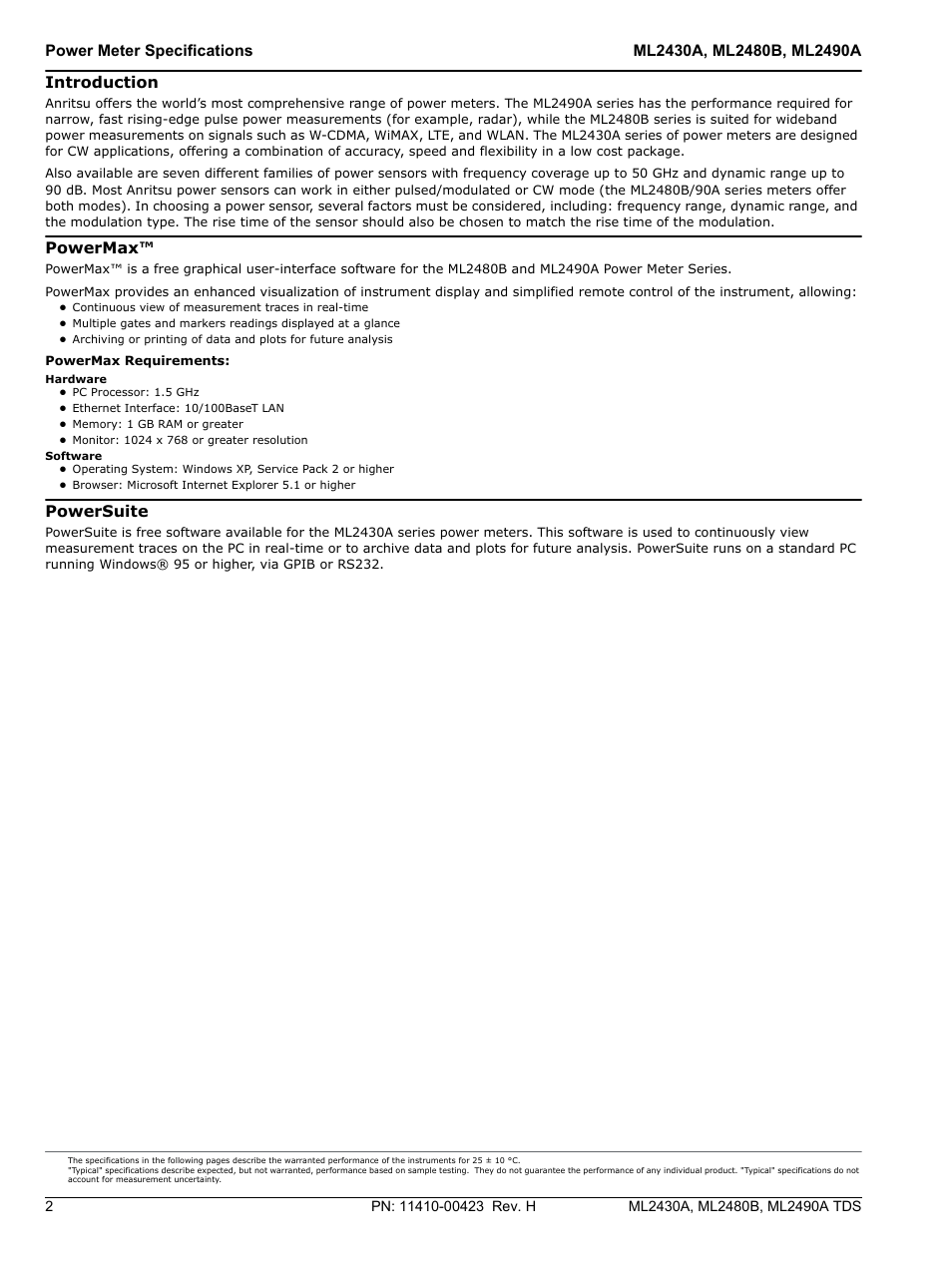 Introduction, Powermax, Powersuite | Atec Anritsu-ML2400 Series User Manual | Page 2 / 12