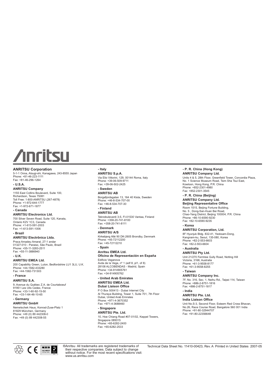 Atec Anritsu-MA2445A User Manual | Page 12 / 12