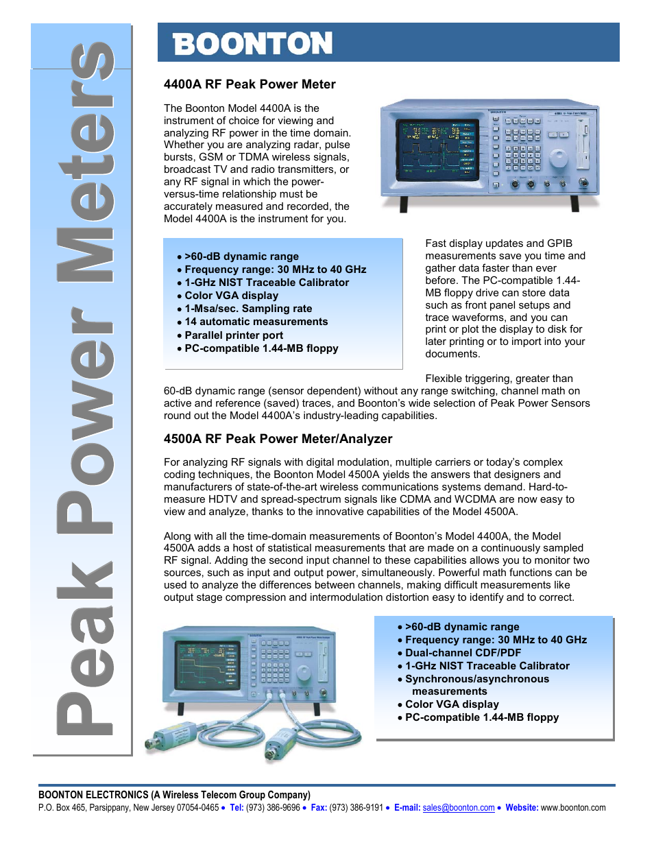 Atec Boonton-4400A-4500A User Manual | 5 pages