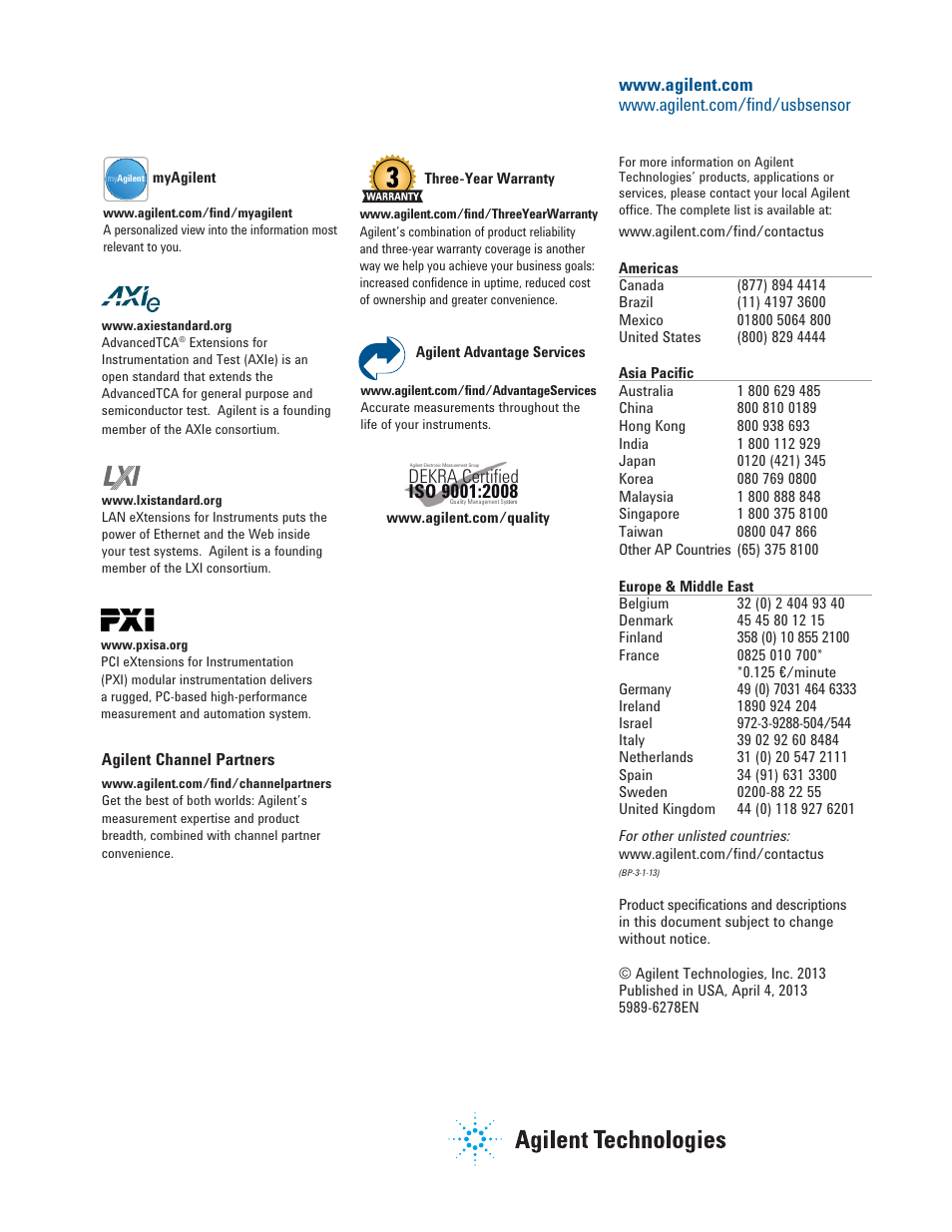 Dekra, Certiﬁed | Atec Agilent-U2000 Series User Manual | Page 24 / 24
