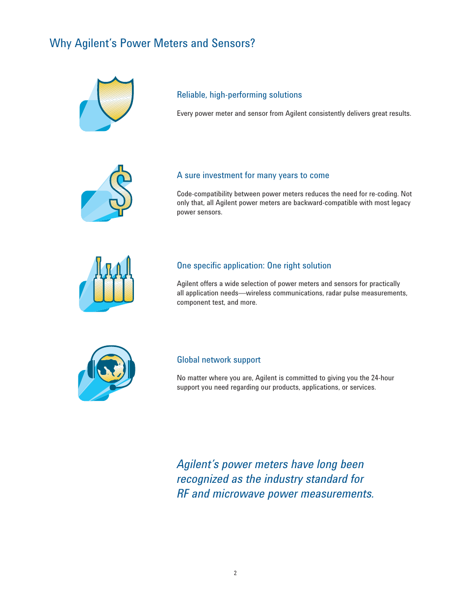 Why agilent’s power meters and sensors | Atec Agilent-N432A User Manual | Page 2 / 11