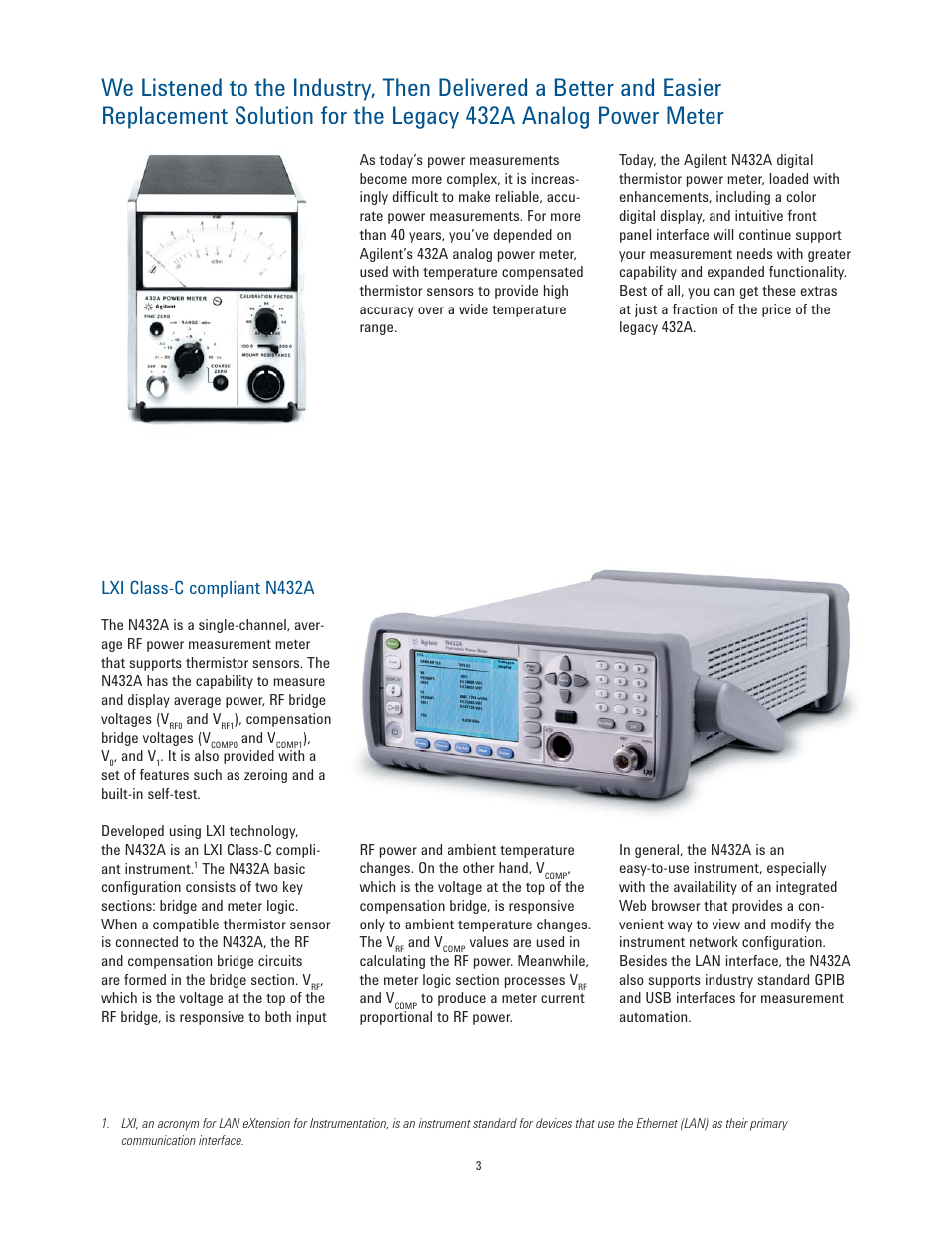 Lxi class-c compliant n432a | Atec Agilent-N432A User Manual | Page 3 / 11