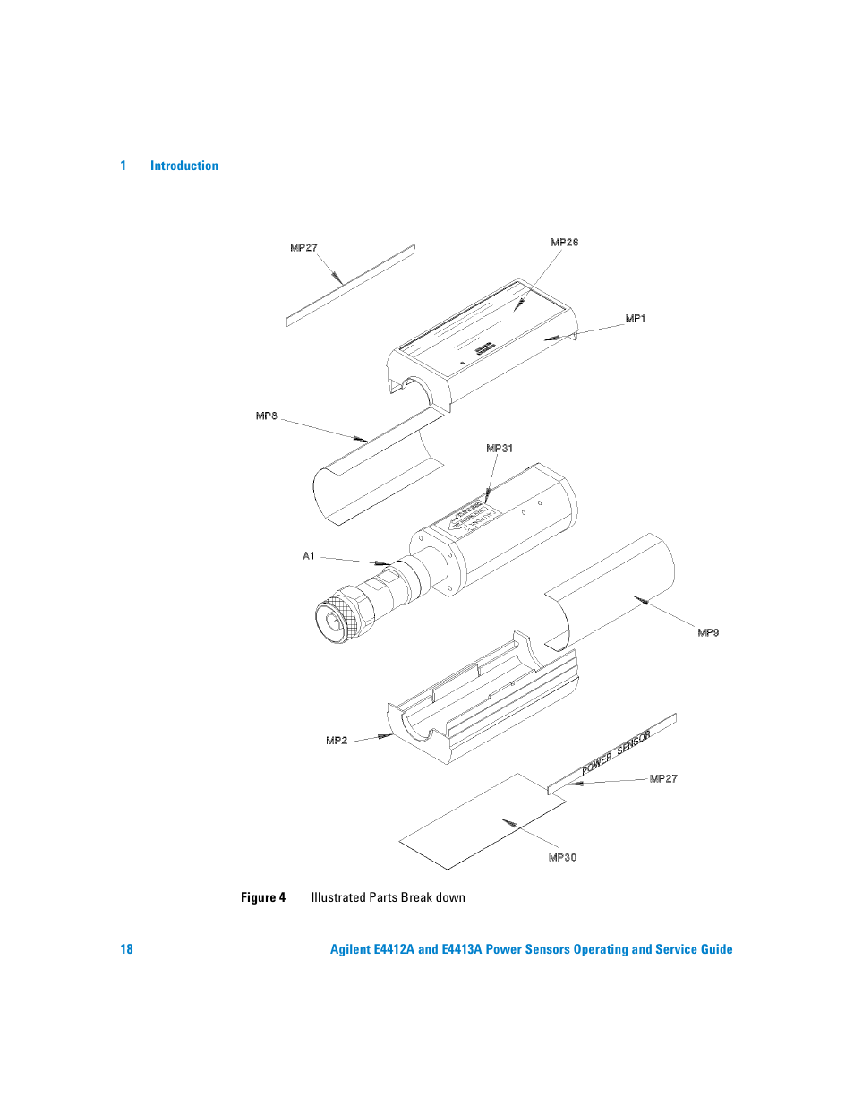 Figure 4, Illustrated parts break down 18 | Atec Agilent-ECP-E26A User Manual | Page 34 / 47