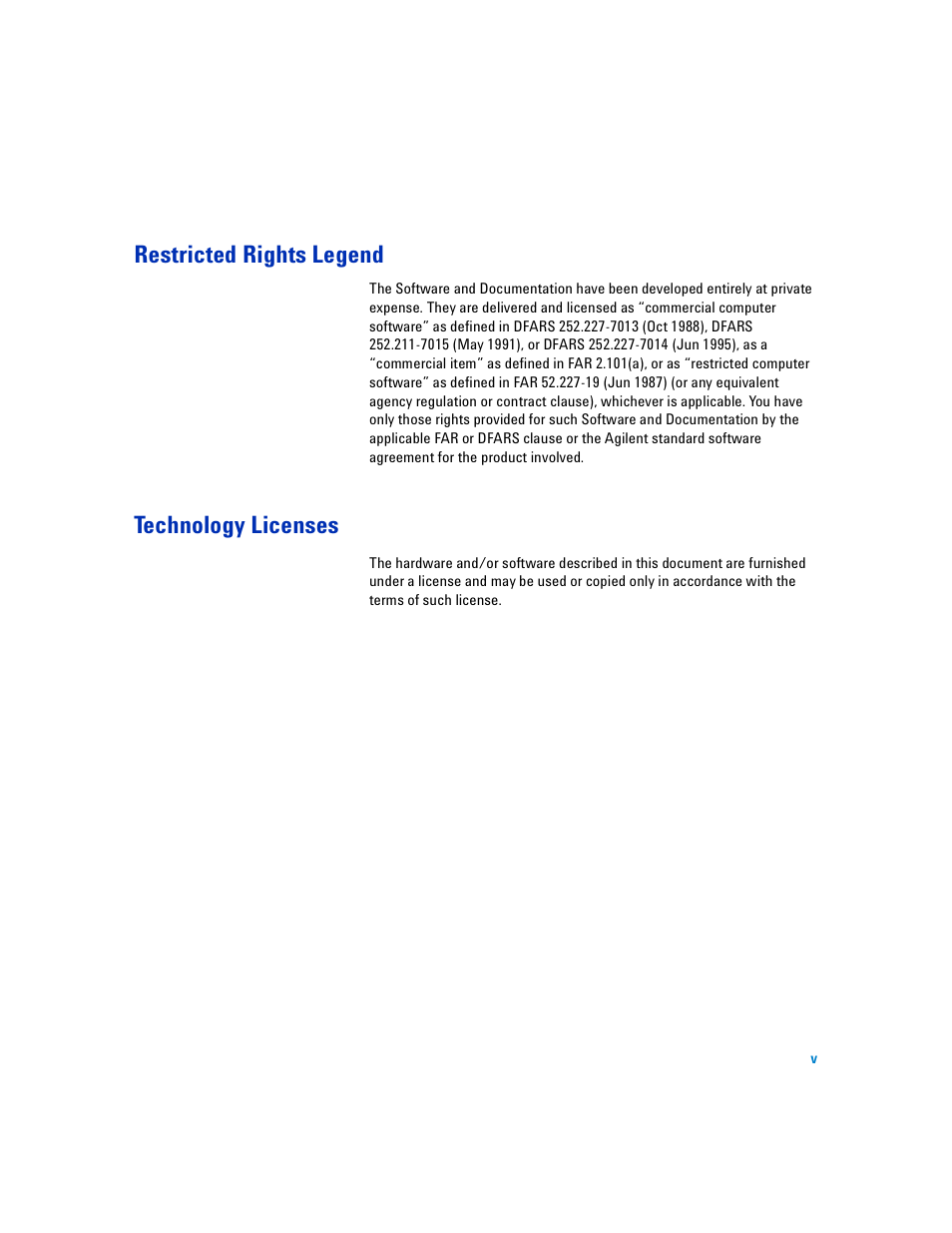 Restricted rights legend, Technology licenses | Atec Agilent-ECP-E26A User Manual | Page 5 / 47