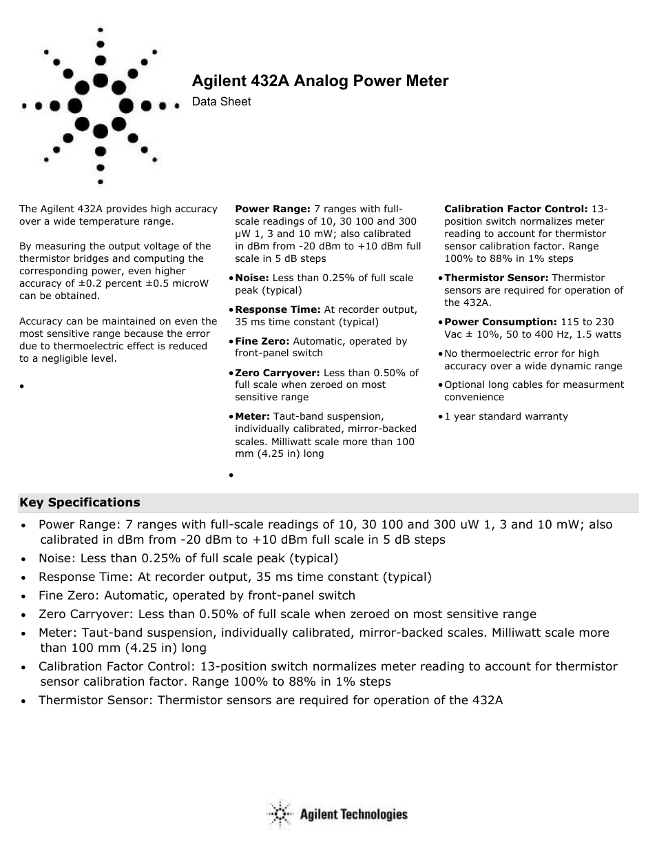 Atec Agilent-432A User Manual | 1 page