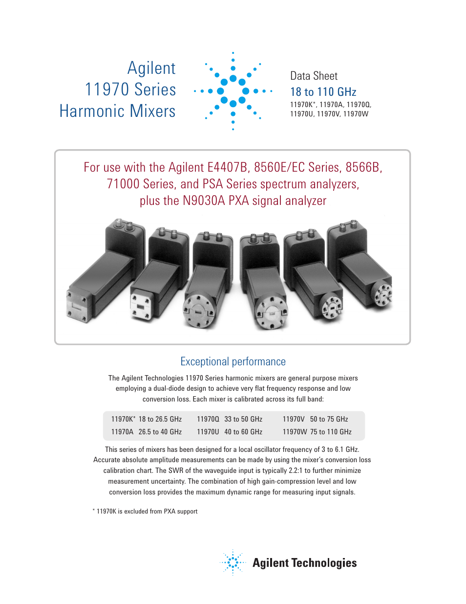 Atec Agilent-11970 Series User Manual | 5 pages